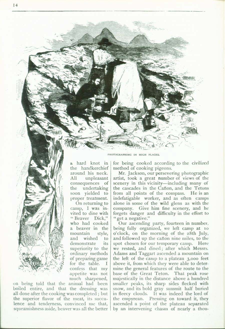 THE ASCENT OF MOUNT HAYDEN, GRAND TETON, 1872: a new chapter of Western discovery. vist0066f